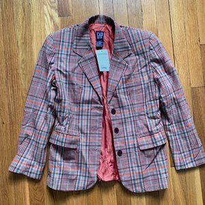 GAP pink plaid vintage blazer size S